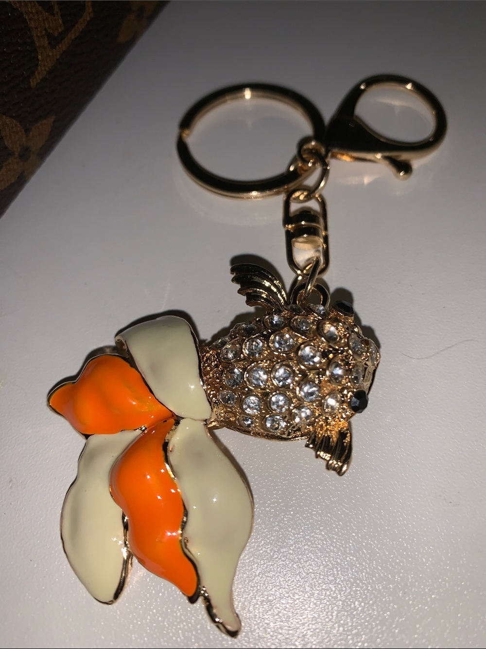 Crystal fish purse/bag charm Keychain